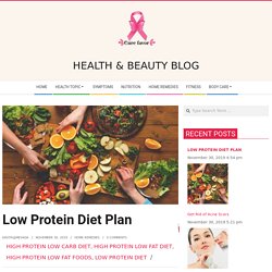 Low Protein Diet Plan