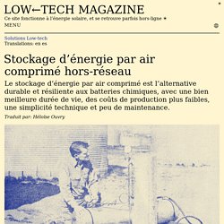 stockage d’énergie par air comprimé