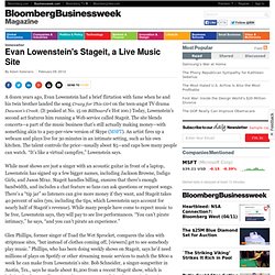 Evan Lowenstein's Stageit, a Live Music Site
