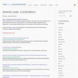 Lower Lake, CA Free Public Assistance