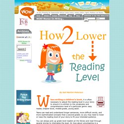 How To Lower the Reading Level of Your Story