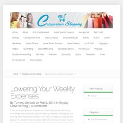 Lowering Your Weekly Expenses