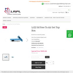 Lr22 Sd Free To Air Set Top Box