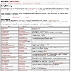 LSL Wiki : ScriptLibrary