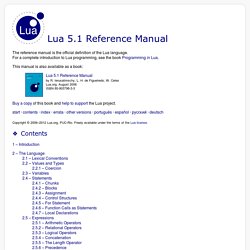 5.1 Reference Manual - contents