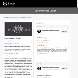 Lucid Crew Web Design - Google reviews