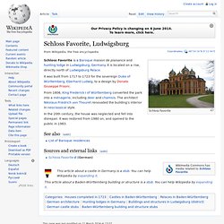 Schloss Favorite, Ludwigsburg