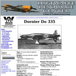 Luftwaffe Resource Center - Fighters/Destroyers - A Warbirds Resource Group Site