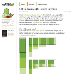 Off Canvas Multi-Device Layouts