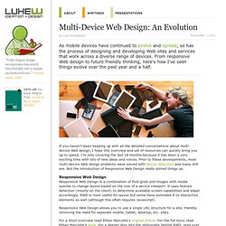 Multi-Device Web Design: An Evolution