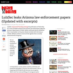 LulzSec leaks Arizona law enforcement papers (Updated with excerpts)