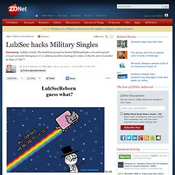 LulzSec hacks Military Singles