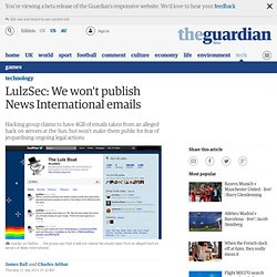 LulzSec: We won't publish News International emails