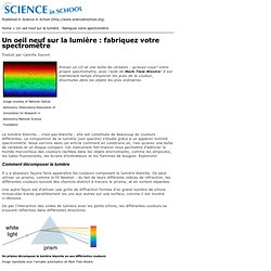 Un oeil neuf sur la lumière : fabriquez votre spectromètre
