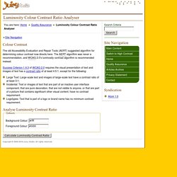 Juicy Studio's colour contrast analyser