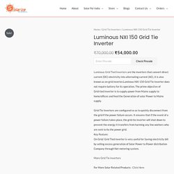 Luminous NXI 150 Grid Tie Inverter - Solarize India