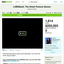 LUMOback: The Smart Posture Sensor by Monisha Perkash