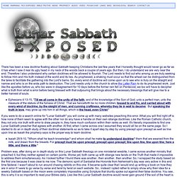 Lunar Sabbath is a Lie [be careful of other material]