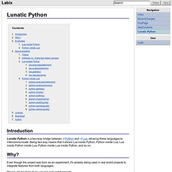 Lunatic Python - Labix