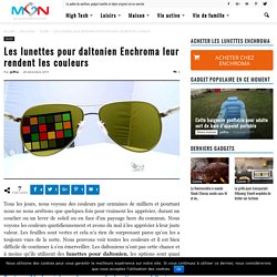 Les lunettes pour daltonien Enchroma leur rendent les couleurs