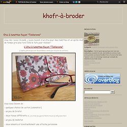 Etui à lunettes façon "Toblerone" - Le blog de Khofra