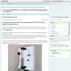 Lung potential schooling- list of advantages that the schooling ought to always bring in