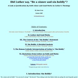 Luther's "sin boldly"