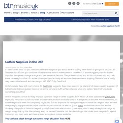 Luthier Supplies in the UK - Where to buy?