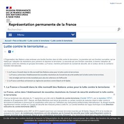 Lutte contre le terrorisme - France ONU