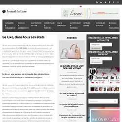Journal Du Luxe.fr Actualité Du Luxe