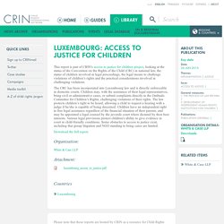 LUXEMBOURG: Access to justice for children