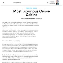 Most Luxurious Cruise Cabins