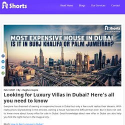 Luxurious Villas to rent or sell in Dubai