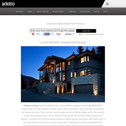 Luxury Property In Whistler For Sale