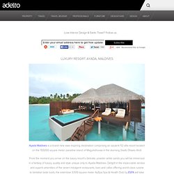 Luxury Resort Ayada, Maldives « Luxury Furniture, Property, Travel & Interior Design