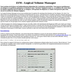 LVM : Logical Volume Manager