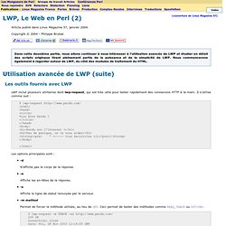 LWP, Le Web en Perl (2)