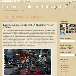 Linuxed - Exploring Linux distros: LXLE 14.04 Review: The best LXDE distro I've used till date