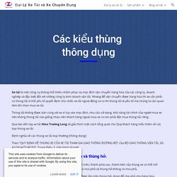 Các kiểu thùng thông dụng