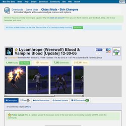 Mod the Sims 2 - Lycanthrope (Werewolf) Blood &amp; Vampire Blood [Update] 12-30-06
