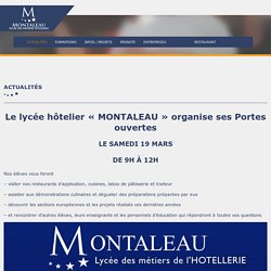 Lycée Hôtelier Montaleau (Sucy-en-Brie) - Journée portes ouvertes annulée