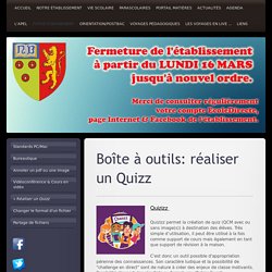 Lycée Privé Notre Dame de Valenciennes - Réaliser un Quizz