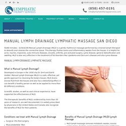 Lymphatic Massage in San Diego - Lymphatic Therapy Services