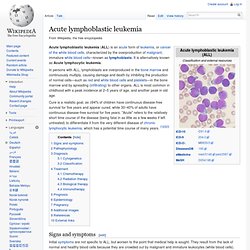 Acute lymphoblastic leukemia