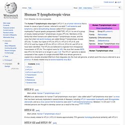 Human T-lymphotropic virus