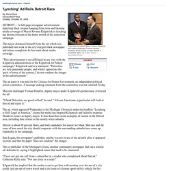 'Lynching' Ad Roils Detroit Race