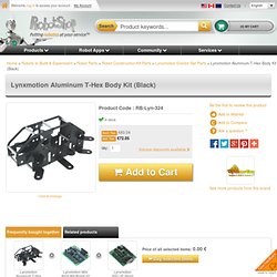 Lynxmotion Aluminum T-Hex Body Kit (Black)