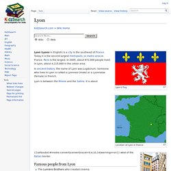 Lyon Facts for Kids