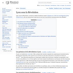 Lyon sous la Révolution