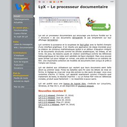 LyX – Le processeur documentaire